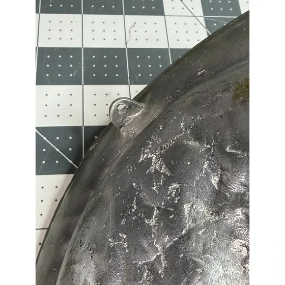 Vintage Heraldic Coat of Arms Embossed Pewter Wall Hanging Plate Knight Shield - Picture 6 of 6